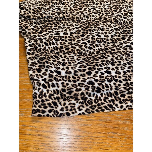 Leopard Print Womens Long Sleeve Top With Drawstring & Elastic Hem - Picture 3 of 6